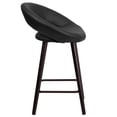 thumbnail image 5 of Flash Furniture 2 Pk. 24'' High Contemporary Cappuccino Wood Rounded Back Counter Height Stool in Black Vinyl, 5 of 7