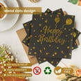 thumbnail image 7 of 100PCS Birthday Party Supplies Black and Gold Tableware Set Serves 25, Happy Birthday Paper Plates with Napkins and Plastic Forks for Men Women Kids Birthday Party Decorations, 7 of 7