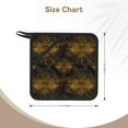 thumbnail image 3 of Disketp Gold Dragonfly Mandala Pot Holders Kitchen Insulation Mats Heat Resistant Pot-Holder Oven Anti-Scald Pads for Cooking Baking, 7.1*7.1inch, 3 of 8
