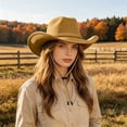 thumbnail image 2 of LIUYUNNN Toddler Girls Cowboy Hat Classic Cowboy Hat For Western Cowhide Wide Brim Outdoor Sun Fashionable Style, One Size, 2 of 4