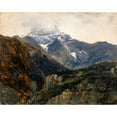thumbnail image 3 of Per Daniel Holm 14x12 Black Modern Framed Museum Art Print Titled - Mountain Landscape (1862), 3 of 5
