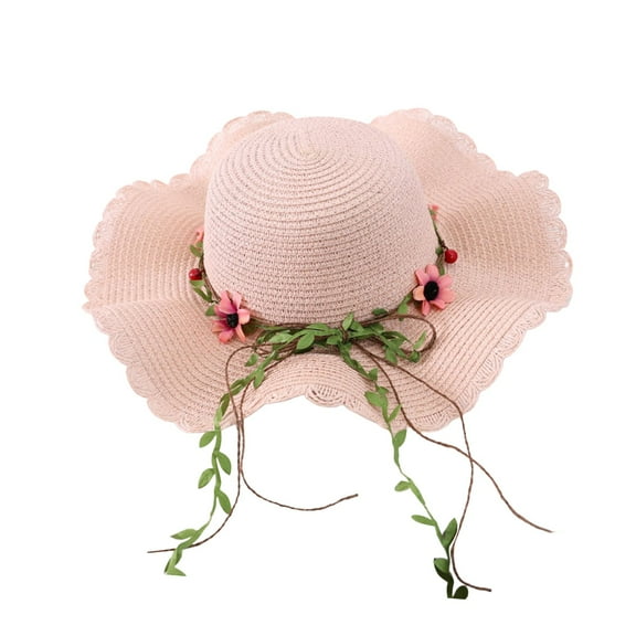 MANHUJI Floppy Hat Men Sun Hat Sunscreen Sunshade Hat Women'S Summer Beach Tour Sandal Hat Wave Hat Mens Summer Hat (Pink,One Size)