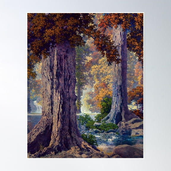 Maxfield Parrish. Autumn Woods Poster Wall Art, Modern Wall Decor, 8x12 UNFRAMED