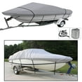 thumbnail image 5 of 11-13Ft Heavy Duty Boat Cover 210D Oxford Waterproof Trailerable Marine Protective Grey for V - Hull Tri - Hull Runabout Bass Fish & Ski Boat Fishing Ski, 5 of 8