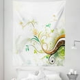 thumbnail image 1 of Floral Tapestry, Abstract Modern Flowers Ivy Leaves Buds Blossoms Wavy Lines Print, Fabric Wall Hanging Decor for Bedroom Living Room Dorm, 5 Sizes, Earth Yellow Burgundy, by Ambesonne, 1 of 1