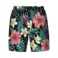 thumbnail image 4 of Lsque Mens Swim Trunks Green Tropical Leaves Pattern - Bathing Suit Compression Liner - Beach Swim Shorts Swimwear - (S-3XL) - Stretch Quick Dry -Medium, 4 of 9