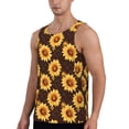 thumbnail image 2 of Fuzoiu Chocolate Plaid Sunflower A Print Men's Workout Tank Tops,Sleeveless Gym Shirt Quick Dry,Fitness Bodybuilding T-Shirt,Muscle Athletic Workout Tee-XX-Large, 2 of 7