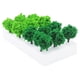 thumbnail image 1 of 1 caja de arbustos estáticos, decoración de plantas verdes artificiales en miniatura, ferrocarril, 1 of 5