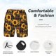 thumbnail image 3 of Fotbe Brown Blue Plaid Sunflower Traje de Baño para Hombre – Shorts de Natación de Secado Rápido con Forro y Bolsillos-XX-Large, 3 of 6