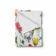thumbnail image 2 of Flower Soft Flannel Fleece Blanket, Types of Flowers Vivid Colored Roses Tulips Daisies Hydrangeas Lilacs Artwork Print, Cozy Plush for Indoor and Outdoor Use, 70" x 90", Multicolor, by Ambesonne, 2 of 6