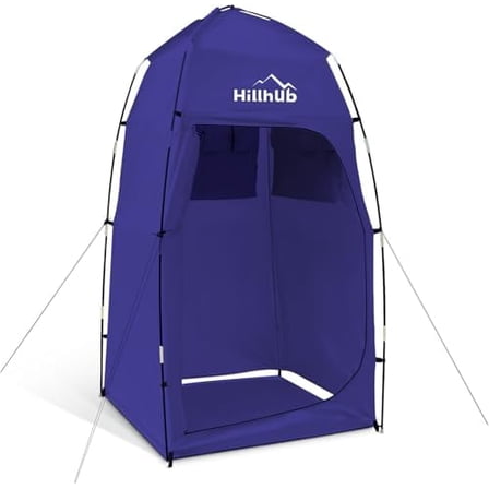 Portable Camping Shower Tent with Floor, Outdoor Privacy Dressing Room, Toilet Sun Shelter with Carry Bag for Beach, Camping, 6.9 FT Extra Tall and Wind-Proof, 210D Oxford Cloth Waterproof