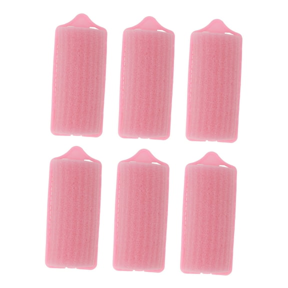 Unique Bargains 6 Pcs Durable Convenient Sponge Foam Hair Roller for Women 2.99"x1.26" Pink
