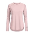 thumbnail image 5 of Dresfit Women's Rash Guard Long Sleeve Upf 50+ Sun Shirts Summer 2026 Crew Neck Uv Protection Breathable Hiking Shirts Side Split Solid Lightweight Tops L, 5 of 6