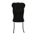 thumbnail image 2 of dgysar Kids Balaclava with Bear Ears, Fleece Lined All-in-One Face Mask Hood with Integrated Scarf, Warm Winter Snow Sports Gear for Skiing Sledding Play Black, 2 of 3