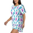 thumbnail image 3 of Womens Pajama Sets With Pocket, funny Math Symbol Print Lounge Sets Short Sleeve Sleepwear PJ Sets for Women, 3 of 6