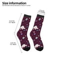 thumbnail image 2 of Zufioo Space Dinosaur Print Children's Mid-tube Socks, Contrast Color High Elastic Sports Socks - Sweat-absorbent, Warm, Suitable for Children Aged 6-10, 2 of 5