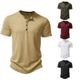 thumbnail image 2 of Kcolen Mens T Shirts Casual Stylish Men Henley Tee Tops Pullovers Solid Color Stylish Athletic Performance T Shirts Casual Summer Beach Basic Tee for Men, 2 of 6