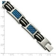 thumbnail image 4 of Grey Titanium bracelet Men's Blue Carbon Fiber 8.5 in, 4 of 4