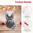 thumbnail image 4 of Lsque Monochrome Deer Floral Pattern 18 Inch Christmas Stockings, Festive Holiday Stocking for Christmas Decorations Holiday Decor, 4 of 8