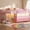 Pink, variant on Twin Size Low Loft Bed with 9 Storage Drawers and LED Lights, Metal Loft Bed with Under-Bed Hideaway, Gray