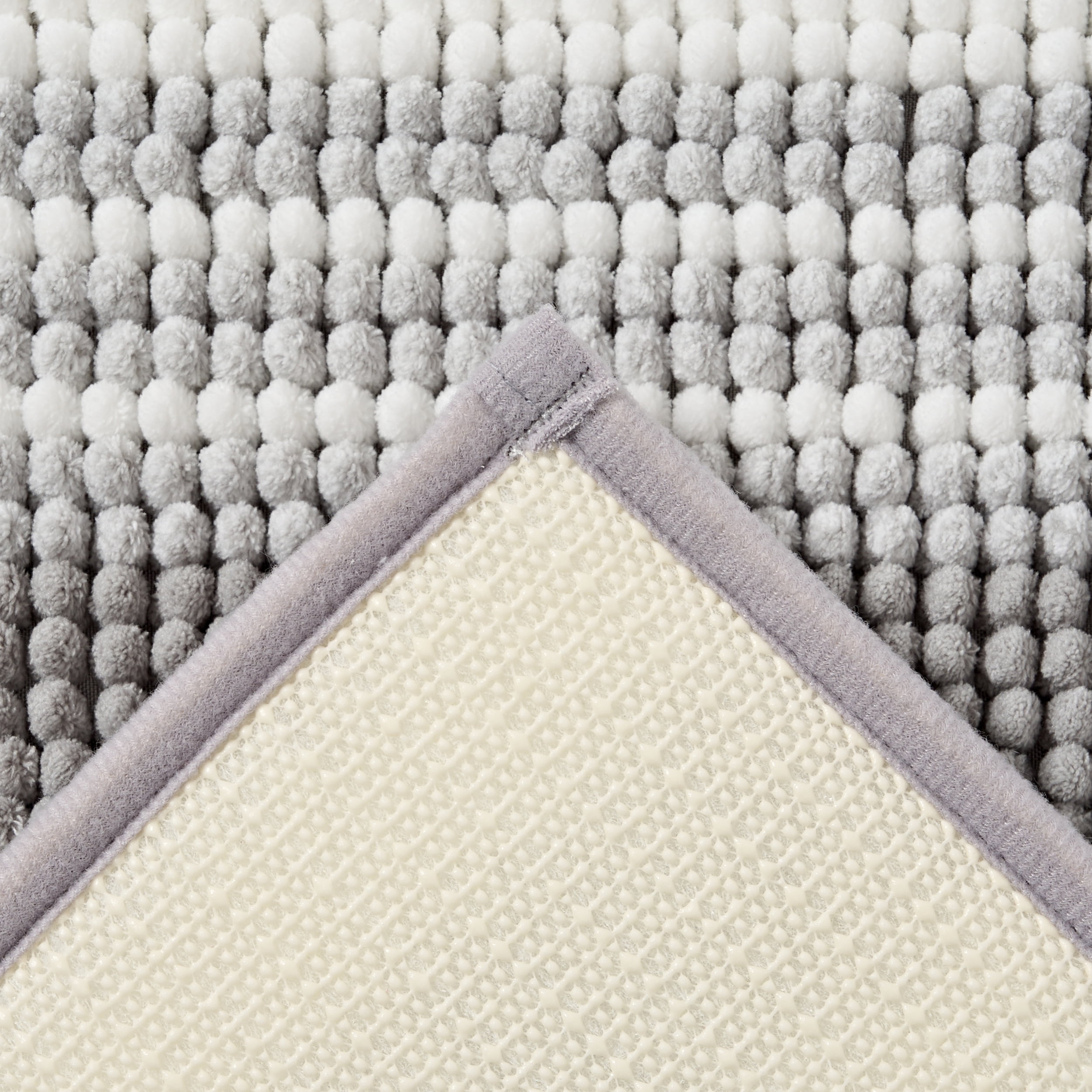 Mainstays Performance Foam Noodle Bath Rugs, 17"x24" Silver