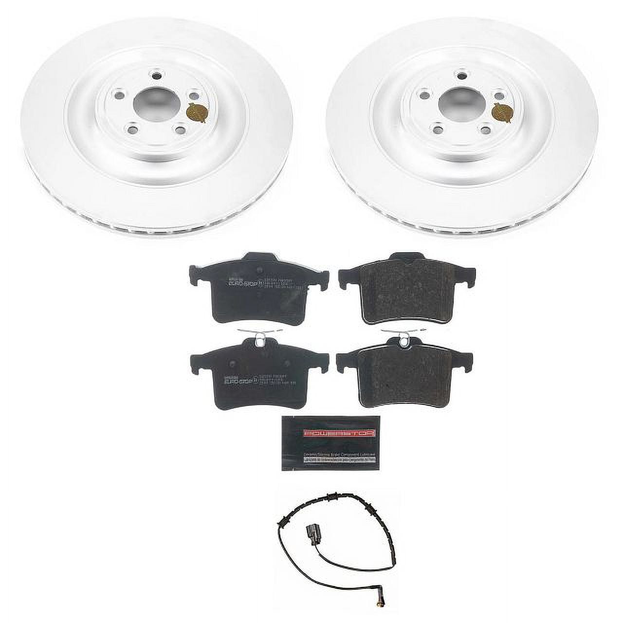 Power Stop Rear Euro-Stop ECE-R90 Certified Brake Pad and Rotor Kit ESK5649