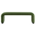 thumbnail image 4 of Modway Koda Performance Banc Long en Velours Cascade Noir Vert Mousse, 4 of 9