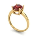 thumbnail image 2 of Solitaire Engagement Ring for Women - 2ct Natural Garnet in 14K Yellow Gold Promise Ring, 2 of 6