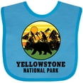 thumbnail image 3 of Inktastic Yellowstone National Park with Bear Mountains and Trees Cricle Boys or Girls Baby Bib, 3 of 4
