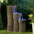 thumbnail image 3 of Alfresco Home Everwoven Resin Tiered Fountain with LED Light and Pump, 3 of 4