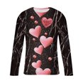 thumbnail image 4 of Fartey Big and Tall Valentine's Day T Shirts for Men 2025 Slim Fit Valentines Long Sleeve Crew Neck Tees Fashion Funny Love Heart Printed Tops Black S-4XL, 4 of 5