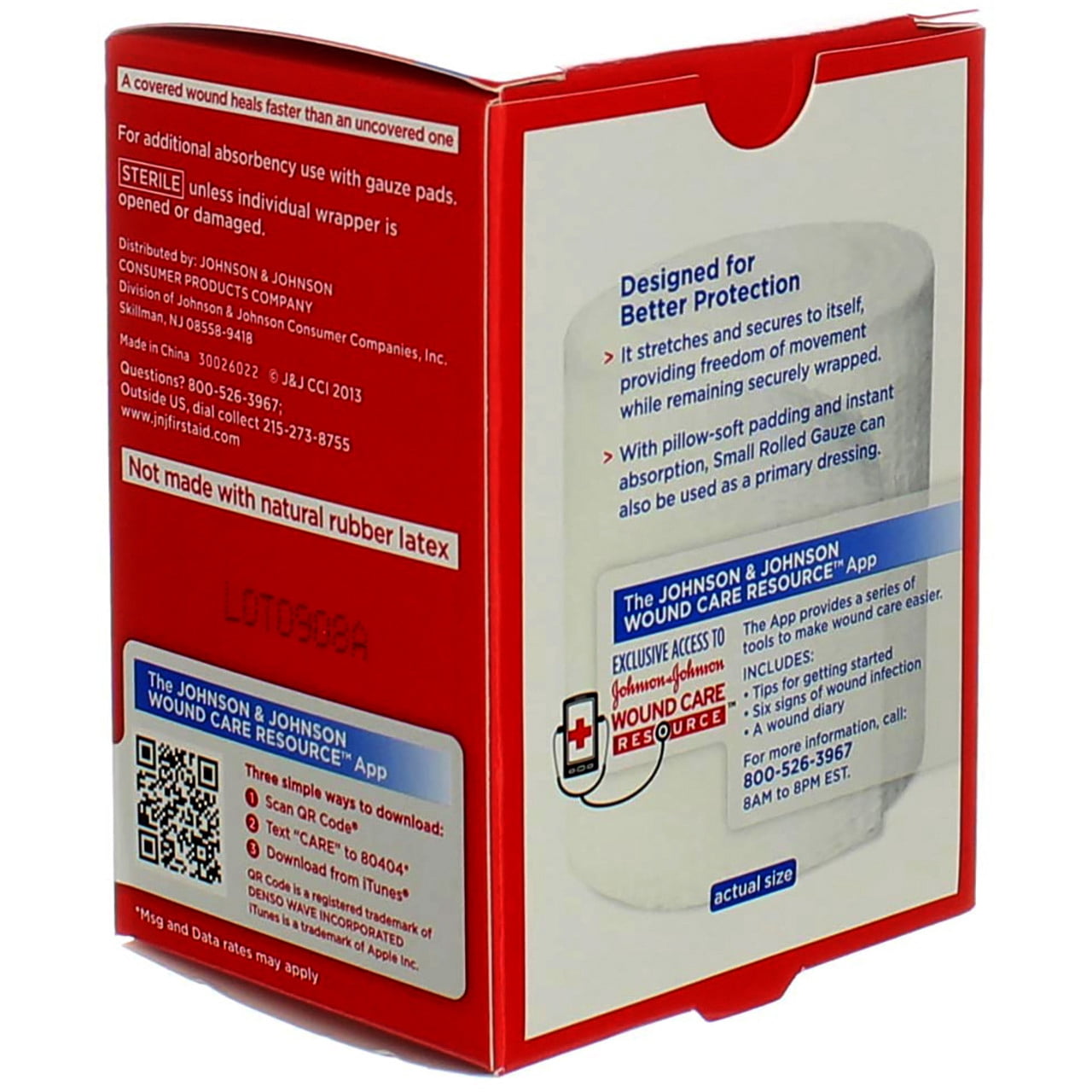 kling dressing Johnson And Johnson Band Aid Rolled Gauze, Small 2 Inch X 2.5 Yards Non-Sterile Stretch Gauze (Kling)