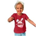 thumbnail image 2 of Penkiiy T-Shirts de Pâques pour Enfants Garçons Filles Mode Oreilles de Lapin de Pâques Œufs de Pâques Imprimé Col Rond Manches Courtes 13 Ans Rouge, 2 of 4