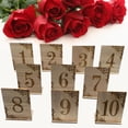 thumbnail image 3 of POINTERTECK Wedding Reception Number Stands Plate Festival Anniversary Party Decoration Table Ornament Wood Numbers Cards Holders, 3 of 9