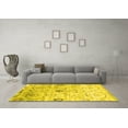 thumbnail image 3 of Ahgly Company Machine Washable Indoor Rectangle Abstract Yellow Contemporary Area Rugs, 2' x 3', 3 of 4