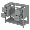 thumbnail image 4 of 36'' Bathroom Vanity without Sink,Freestanding Vanity Set with 4 Drawers Soft Closing Doors,Grey 02, 4 of 6