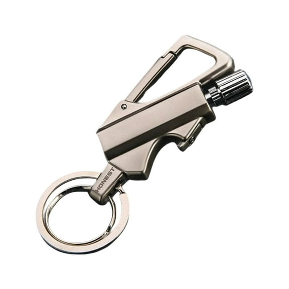 Wizlet Permanent Match Infinity Lighter, Metal Match, Permanent Match With Multitool Keychain Bottle Opener, Waterproof Reusable Matchstick, Forever Match For Outdoor Survival (Silver)