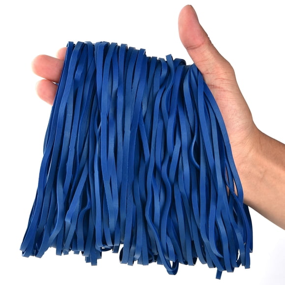 Coopay 180 Pcs Grands Élastiques en Vrac, 8 Pouces Bandes Élastiques Robustes pour Fournitures de Bureau École Maison, Poubelle Sécurisée, Dossiers (Bleu)