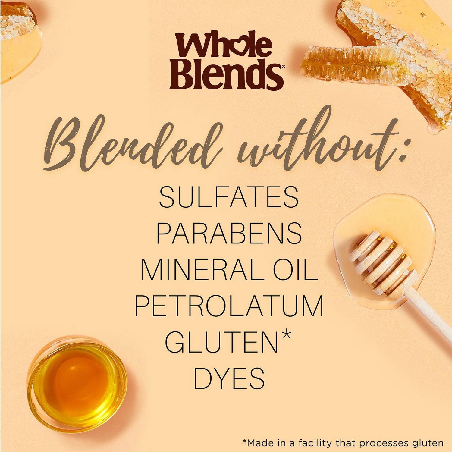 Garnier Whole Blends Revitalisant sans sulfate, pour cheveux abîmés, jusqu'à 72 heures de soins en profondeur, Honey Treasures, 355 ml