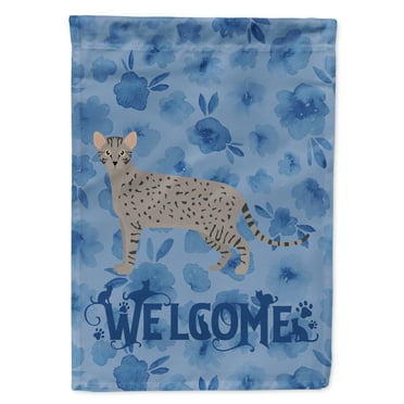 Carolines Treasures CK4965CHF Safari 1 Cat Welcome Flag Canvas House Size Large multicolor