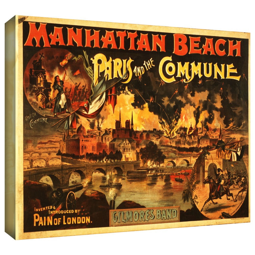 ArtWall American School (19Th Century) "Manhattan Beach: Paris And The Commune, C.1891" Gallery-Wrapped Canvas