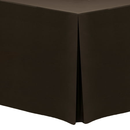 

Ultimate Textile (2 Pack) 8 ft. Fitted Polyester Tablecloth - for 30 x 96-Inch Banquet and Folding Rectangular Tables - 36 H Chocolate Brown