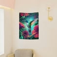 thumbnail image 4 of RKSupls Vertical Tapestry Wall Hanging, Vibrant Tropical Hummingbird Hibiscus Floral Tapestry Wall Decor for Bedroom, Dorm Room, Living Room, Apartment, College Dorm Home Decor, 4 of 5