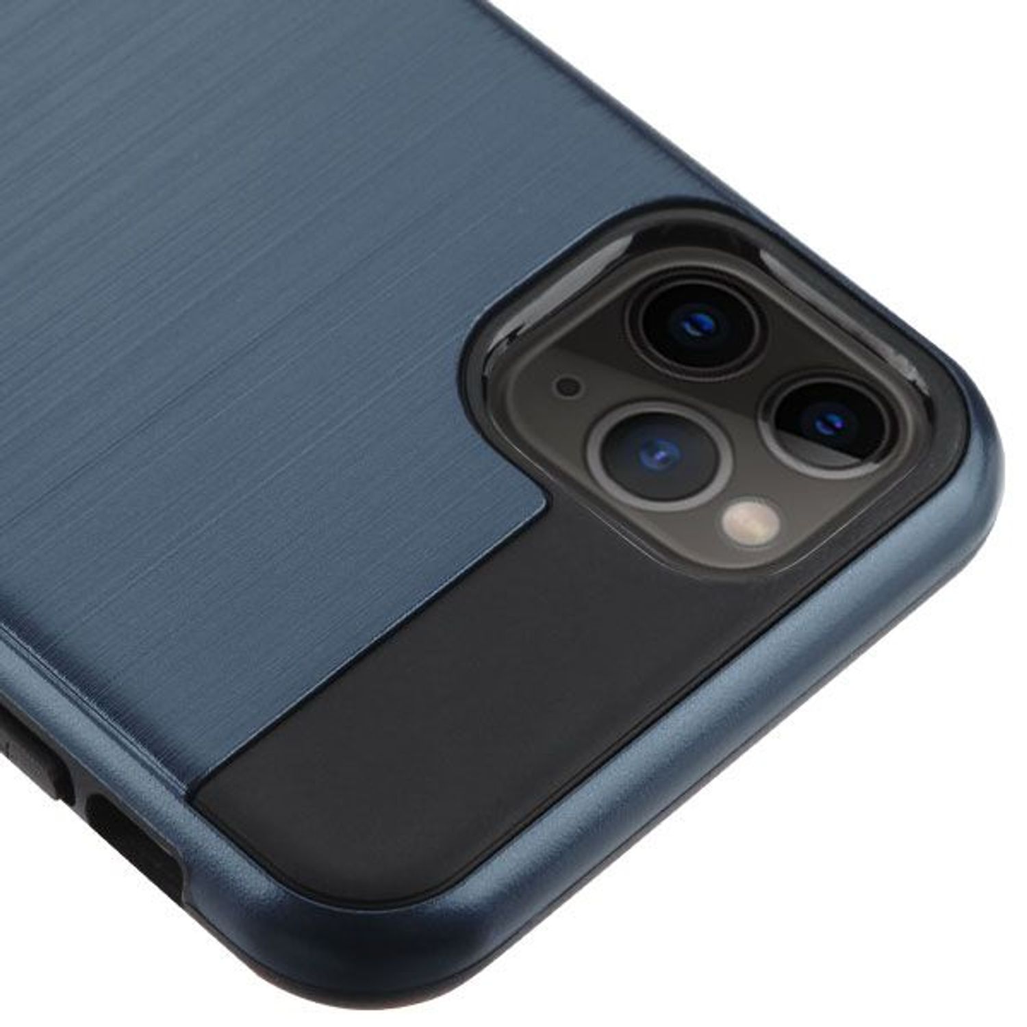Asmyna Brushed Hybrid Protector Cover For Apple Iphone 11 Pro Max - Ink Blue Black - image 4 of 7