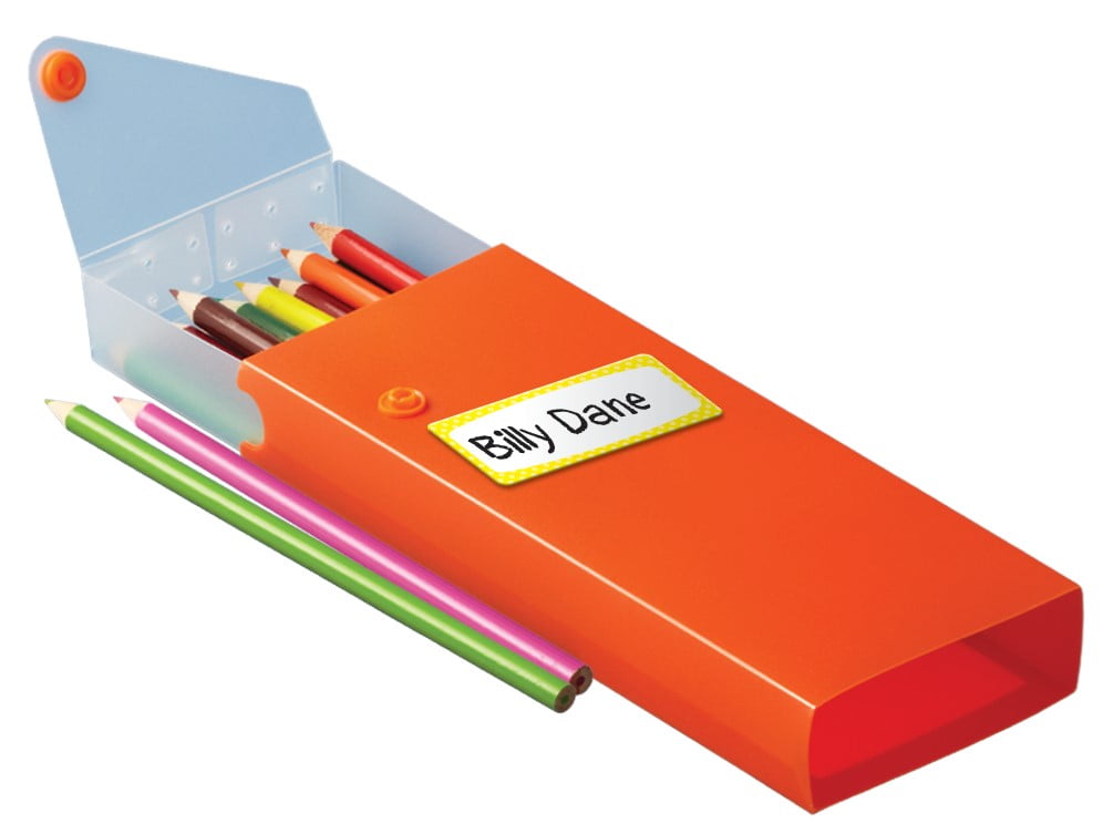 Avery Durable ID Labels, 3/4" x 1-3/4", Film, Permanent, Neon Border, 60 Labels