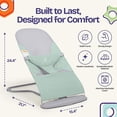 thumbnail image 5 of ComfyBumpy Ergonomic Baby Bouncer Seat - Portable Bouncing Chair with Adjustable Height Positions- Green, 5 of 9