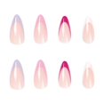 thumbnail image 2 of Fofosbeauty 24 pcs Almond Fake Nails Tips, Medium Press on French Nails, Light Pink Colors French, 2 of 8