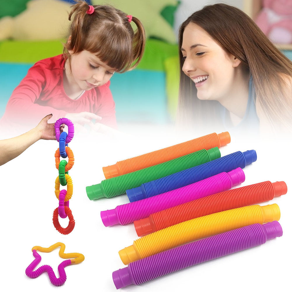 5Pcs Kids Toys Autism Sensory Tubes ADHD Stress Relief Educational Gift UK HOT 