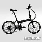 Fire - SOLOROCK 20" 27 Speed Integrated Aluminum Folding Bike - BK