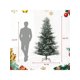 thumbnail image 5 of 6.5-foot pre-lit artificial christmas tree con incandescent warm blanca lights, snow flocked, y foldable stand - ul listed lights y automatic branch tips, 5 of 9